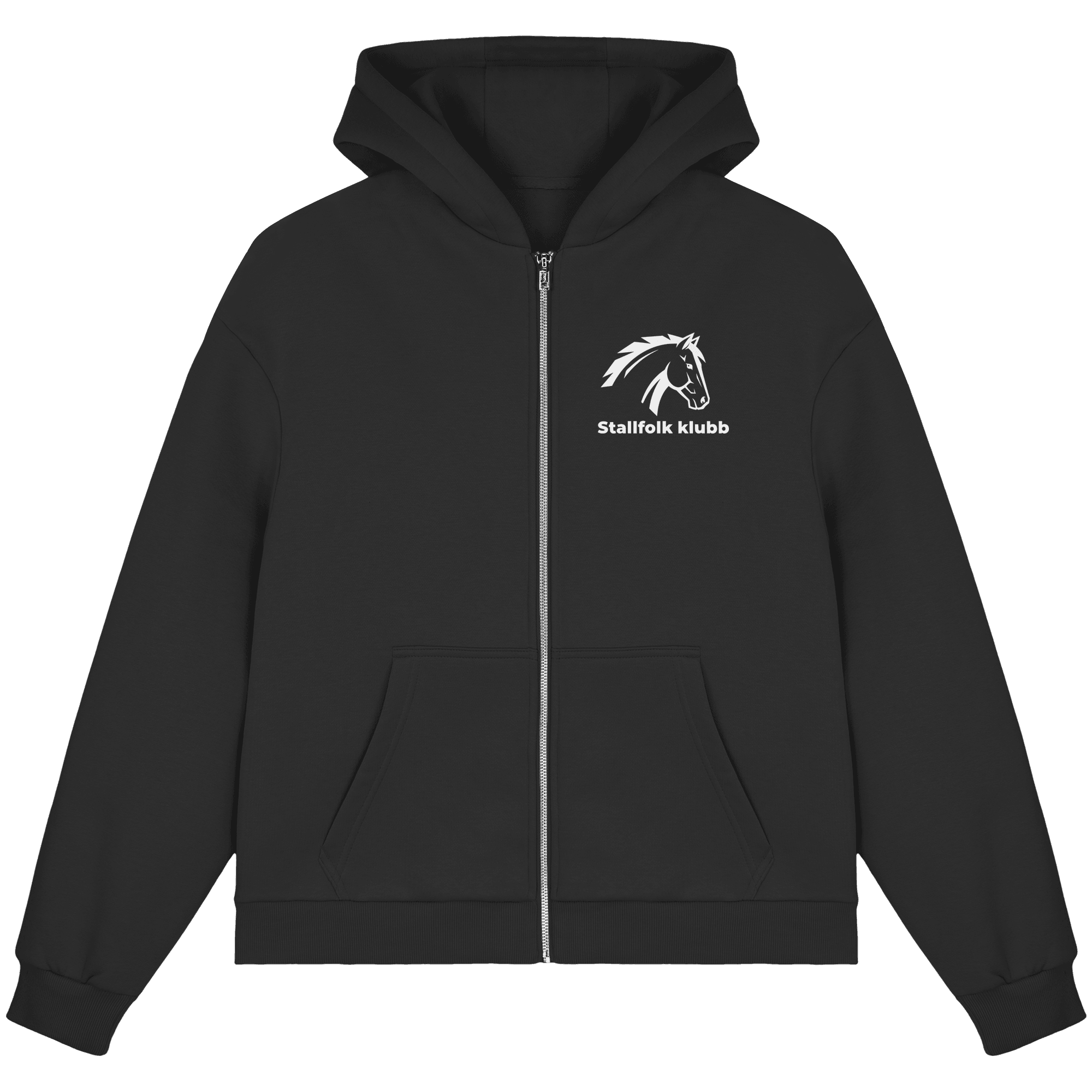 Stallfolk klubb hvit - Fluffy Boxcut Zipper